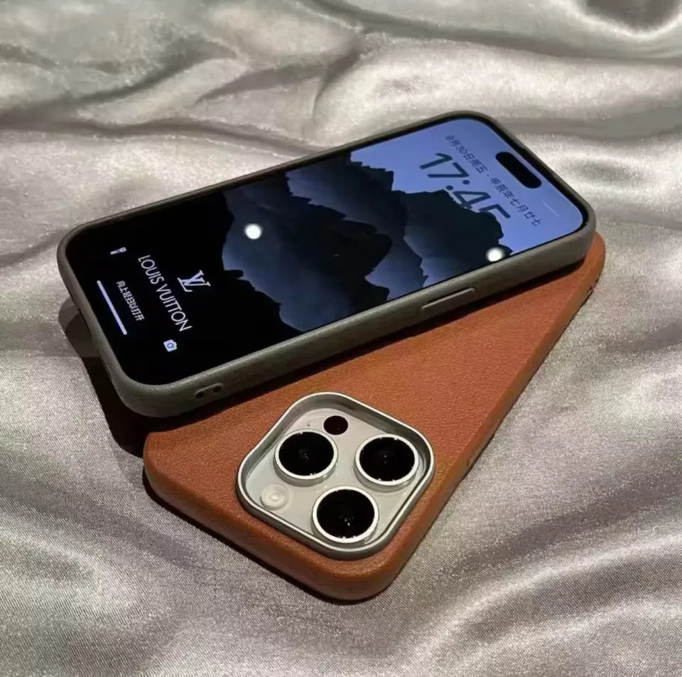 iPhone Luxury Leather Case For iPhone 17 16 15 14 13 12 11 Pro Max, Xs Max, Xs X Back Cover With Camera Lens Protection.