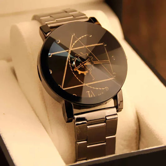 Stainless Steel Quartz Wristwatch for Men