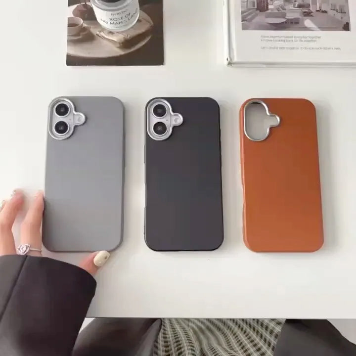 iPhone Luxury Leather Case For iPhone 17 16 15 14 13 12 11 Pro Max, Xs Max, Xs X Back Cover With Camera Lens Protection.