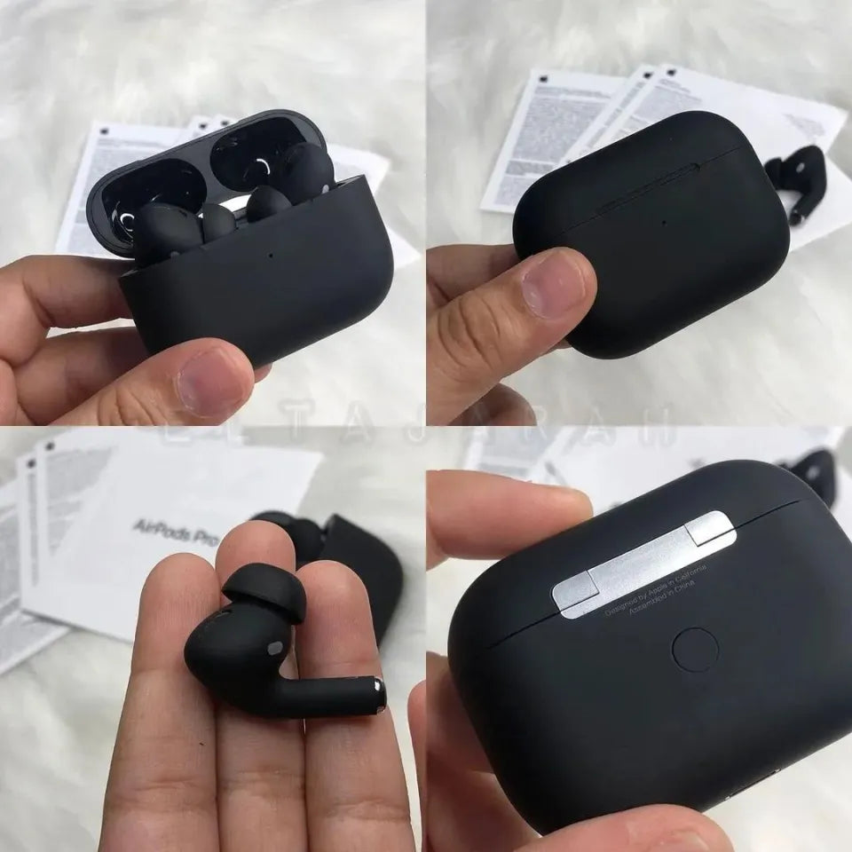 Pro 2 black Airpods Sound & High Quality Touch Sensors True Stereo Headphones with Built in Mic 10m Transmission Bluetooth Wireless Earbuds , Sport Headset for all Bluetooth Smart devices