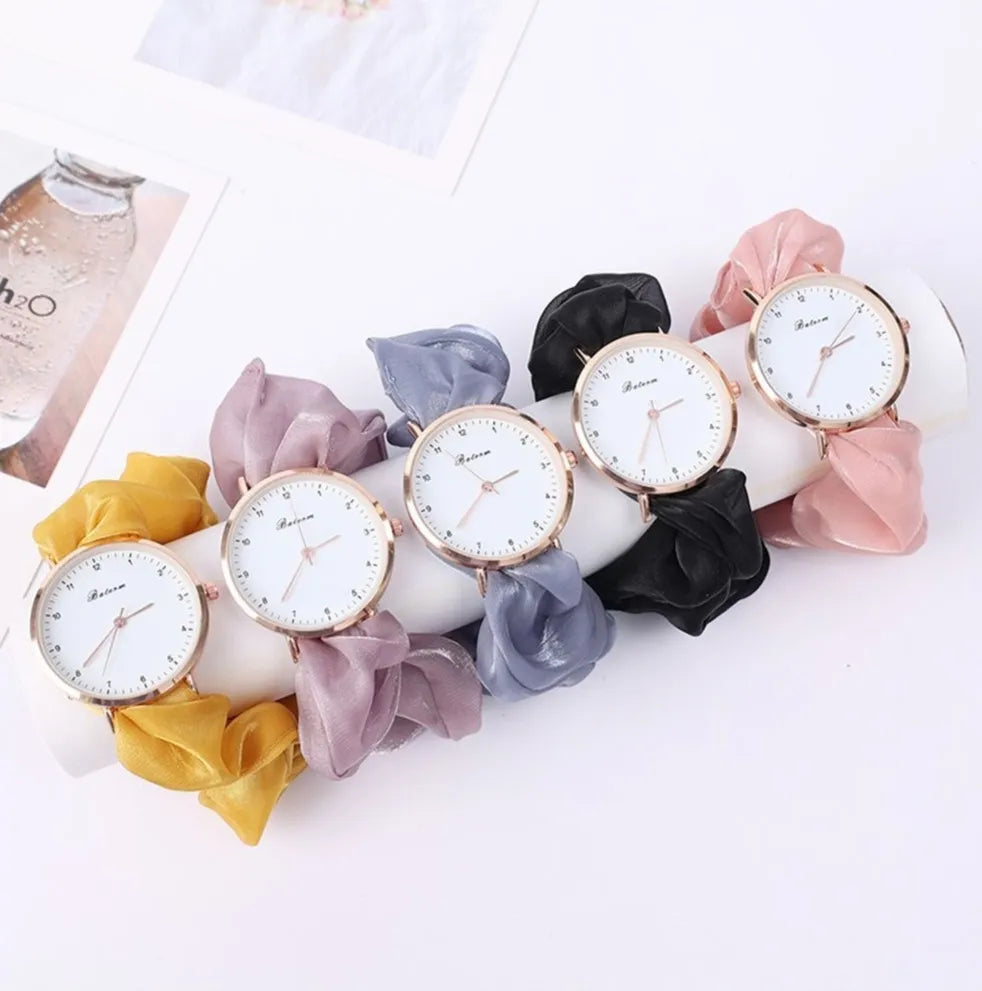 Korean watches for girls Ins Girls Alloy Ribbon Streamer Watch Female Accessories ladies watch Scrunchie Watch For Girls