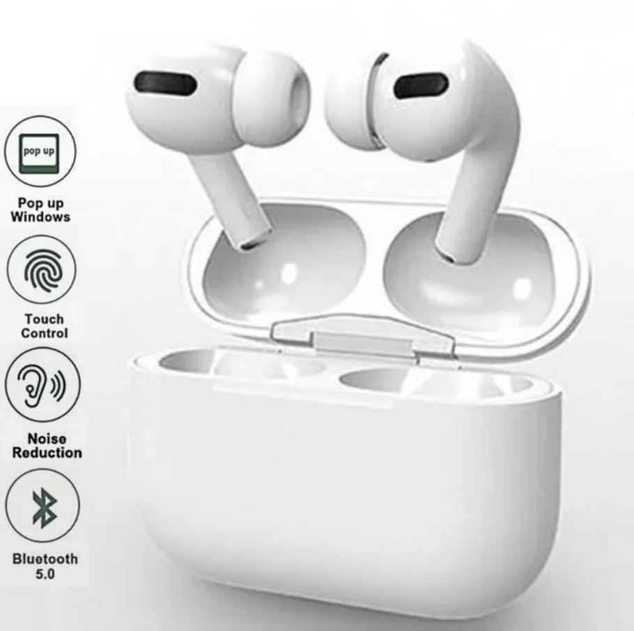 Pro White TWS Airpods Sound & High Quality Touch Sensors True Stereo Headphones