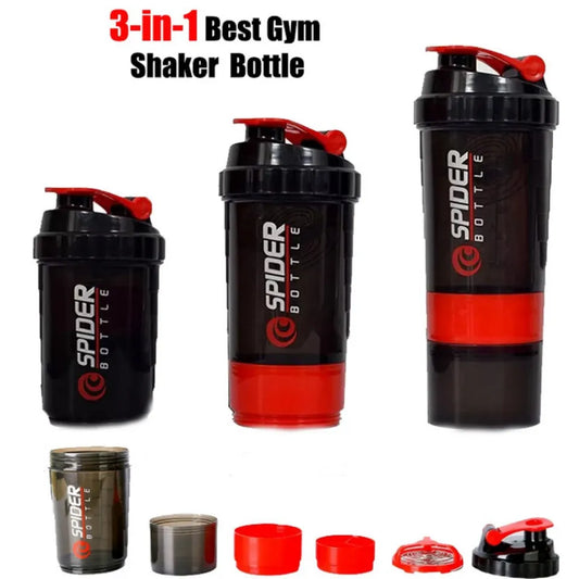 SPIDER BOTTLE Gym Shaker/Water Bottles for Gym PROTEIN & MULTI PURPOSE SHAKER Bottle 500ml