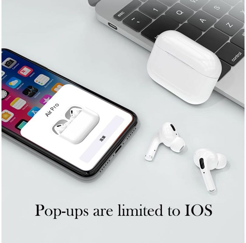 Pro White TWS Airpods Sound & High Quality Touch Sensors True Stereo Headphones