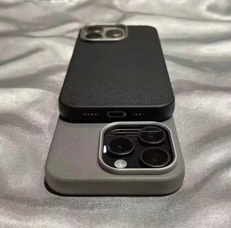 iPhone Luxury Leather Case For iPhone 17 16 15 14 13 12 11 Pro Max, Xs Max, Xs X Back Cover With Camera Lens Protection.