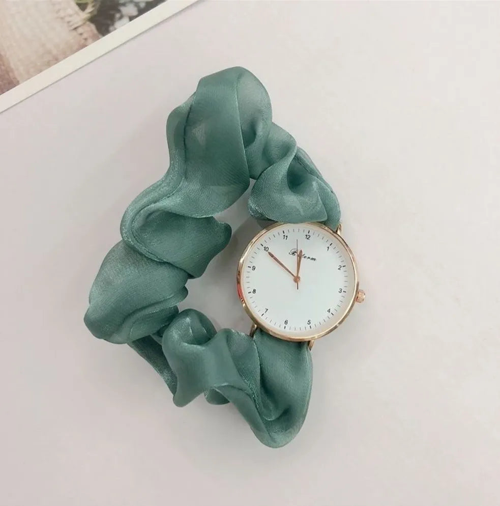 Korean watches for girls Ins Girls Alloy Ribbon Streamer Watch Female Accessories ladies watch Scrunchie Watch For Girls